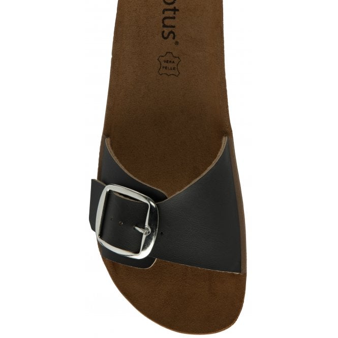 Black Dasha Open-Toe Mule Sandals | Lotus