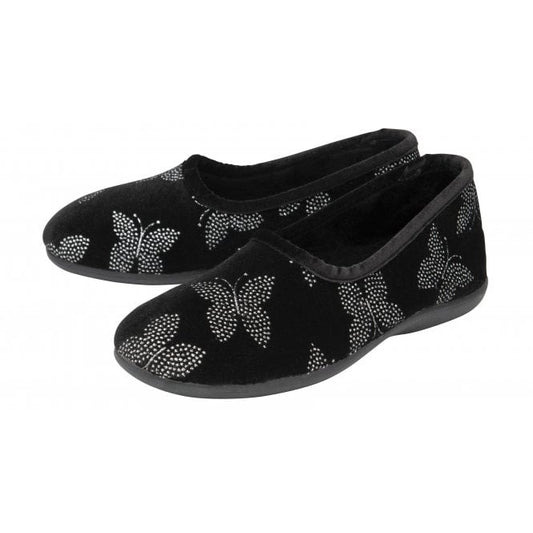 Black Jessie Full Shoe Slippers | Lotus