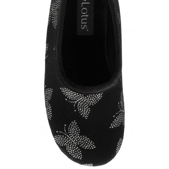 Black Jessie Full Shoe Slippers | Lotus