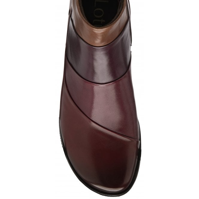 Bordo Multi-Leather Bethan Zip-Up Ankle Boots | Lotus