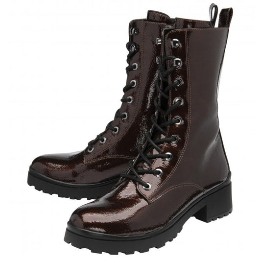 Bronze Patent Delaney Mid-Calf Boots | Lotus
