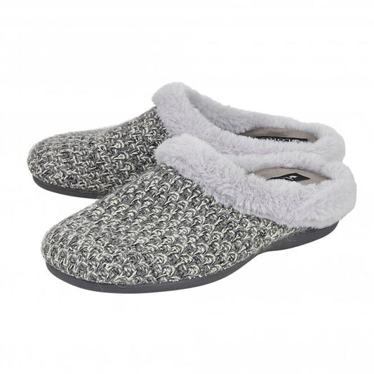 Grey Ada Textile Slippers | Lotus