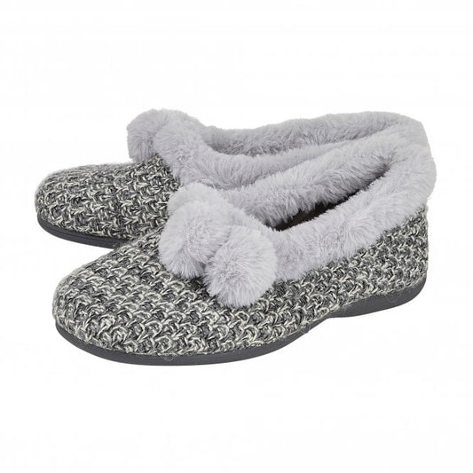 Grey Alice Textile Slippers | Lotus
