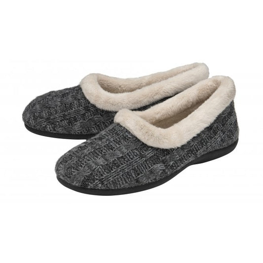Grey Dolores Full Shoe Slippers | Lotus