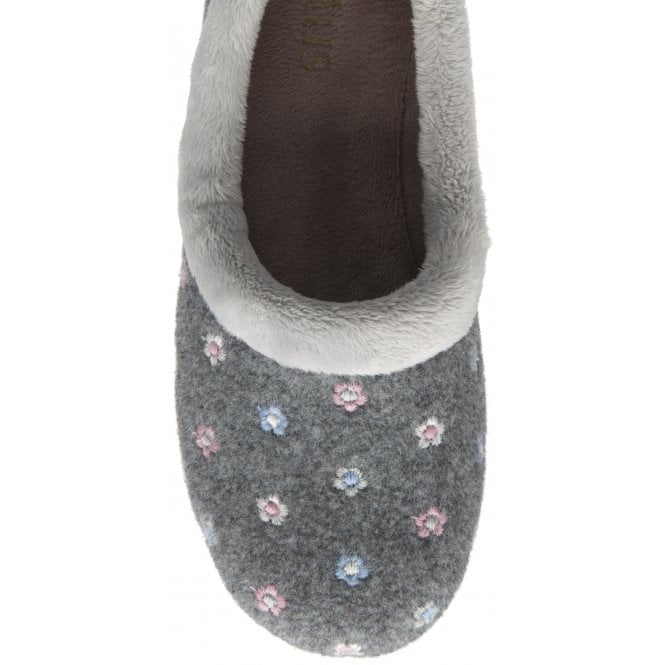 Grey Kylie Full Shoe Slippers | Lotus
