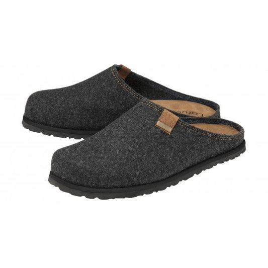Grey Textile Sidney Mule Slippers | Lotus