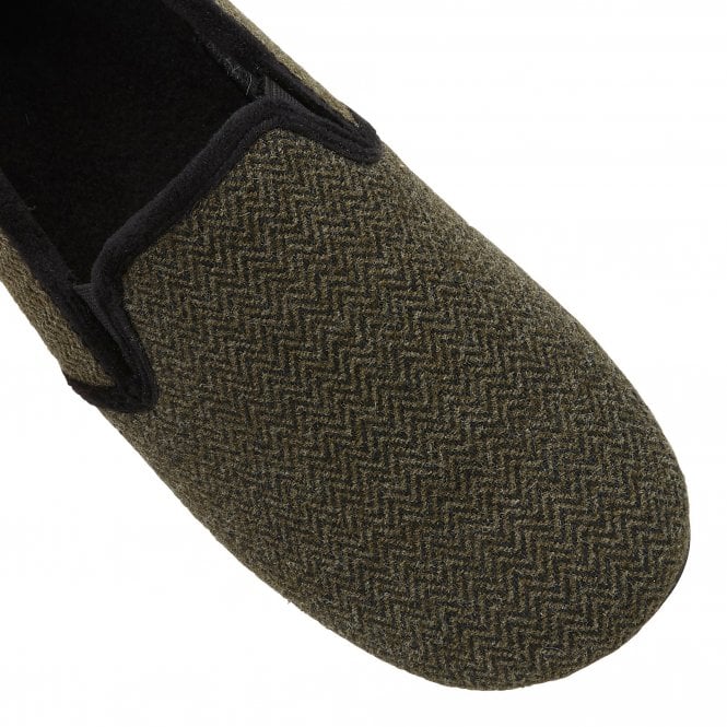 Khaki Clive Textile Slippers | Lotus