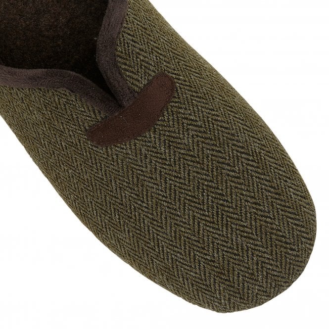 Khaki Textile Albert Slippers | Lotus