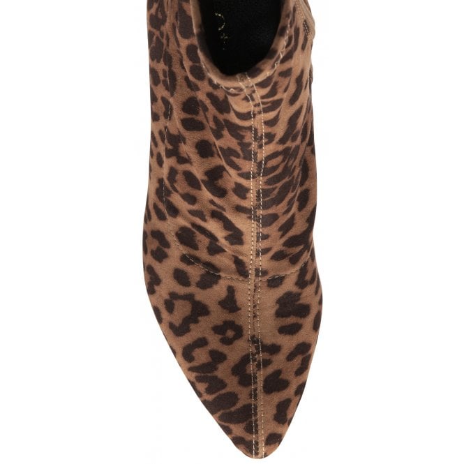 Leopard-Print Strech Microfibre Camilla Ankle Boots | Lotus