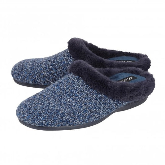 Navy Ada Textile Slippers | Lotus