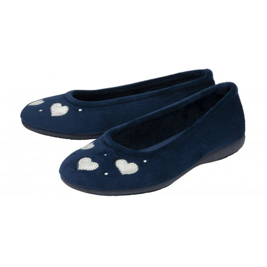 Navy Lois Ballerina Slippers | Lotus
