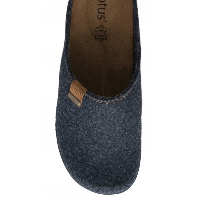 Navy Textile Sidney Mule Slippers | Lotus