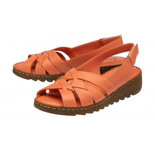 Orange Leather Ceylan Slingback Sandals | Lotus