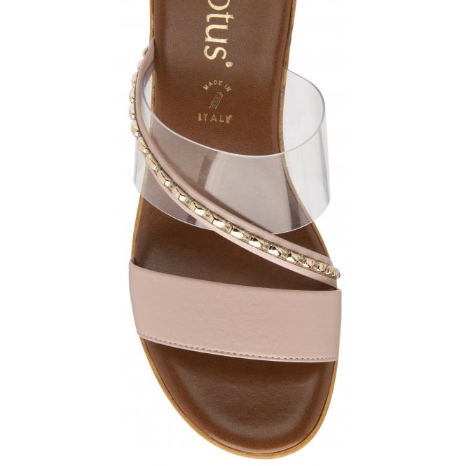 Pink Alma Mule Wedge Sandals | Lotus