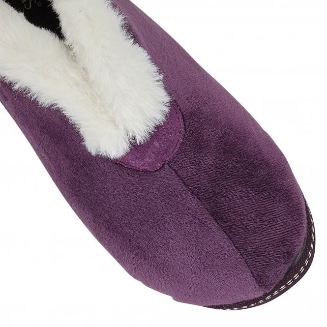 Purple Grace Textile Slippers | Lotus