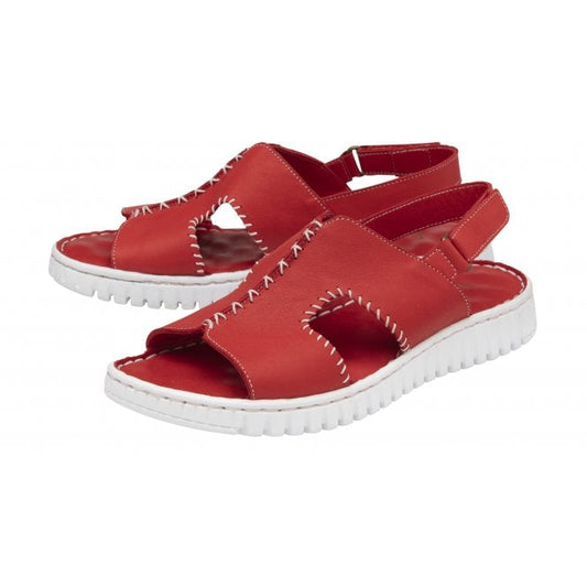Red Leather Astrid Slingback Sandals | Lotus