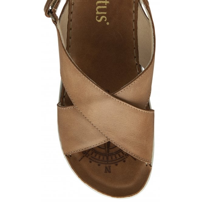 Tan Leather Gianna Open-Toe Sandals | Lotus