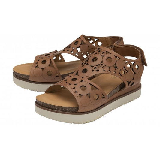 Tan Leather Melbourne Open-Toe Flatform Sandals | Lotus