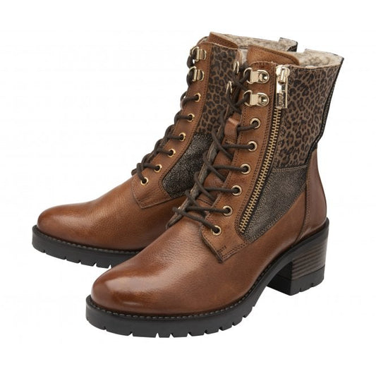 Tan Leather Oklahoma Zip-Up Ankle Boots | Lotus