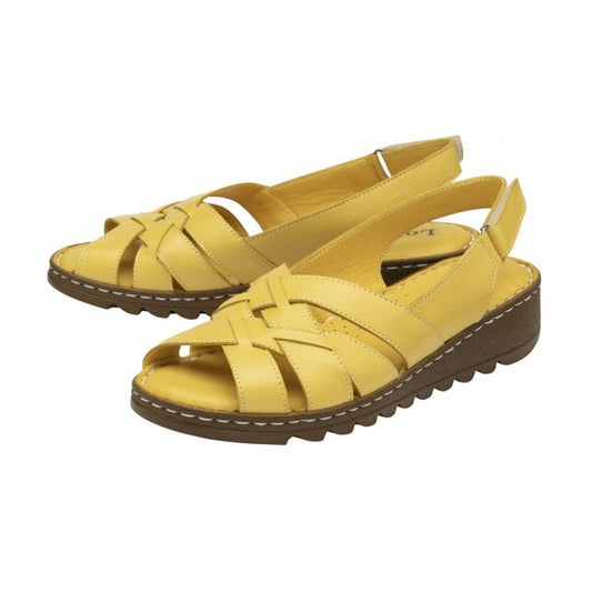 Yellow Leather Ceylan Slingback Sandals | Lotus