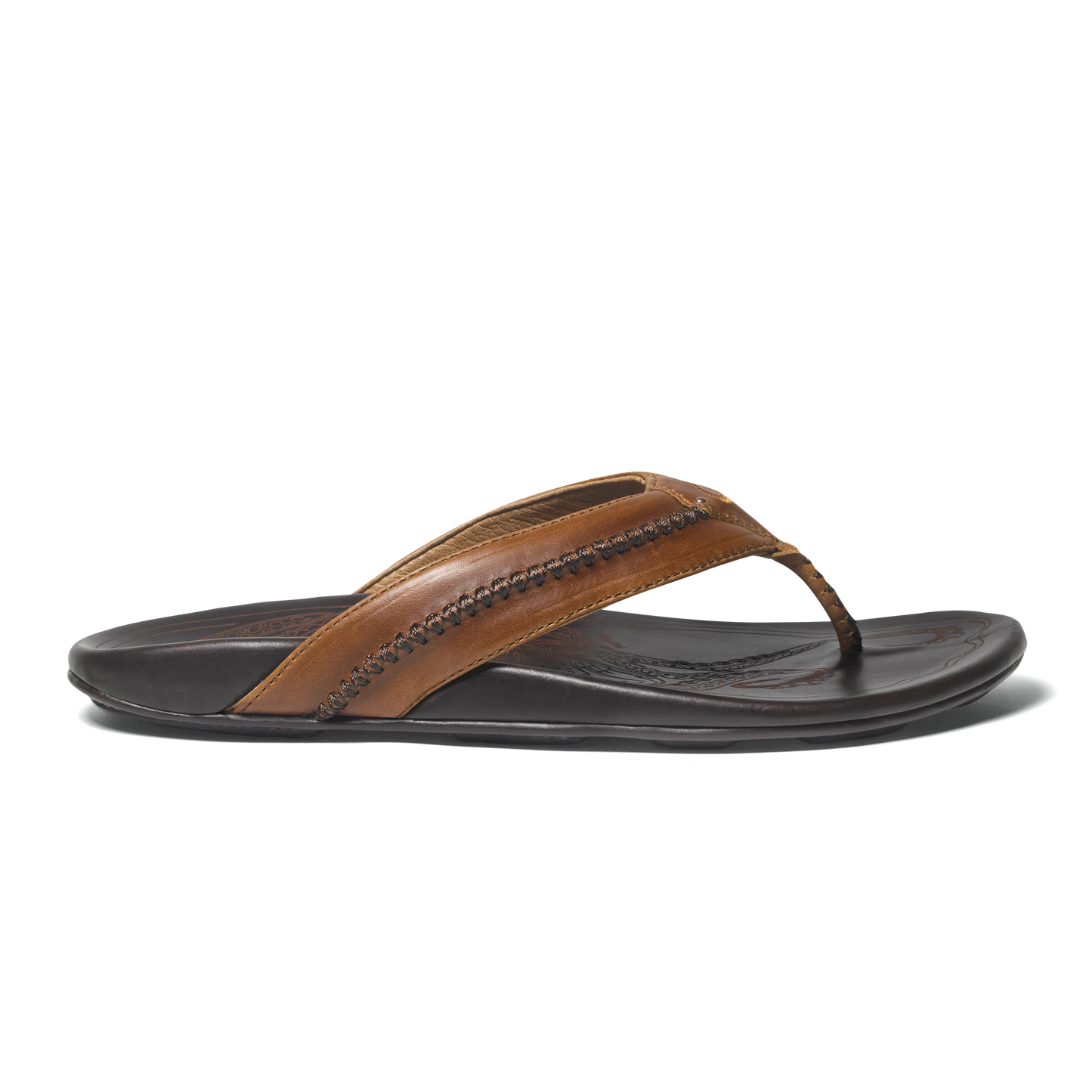 OluKai Mea Ola - Tan / Dark Java