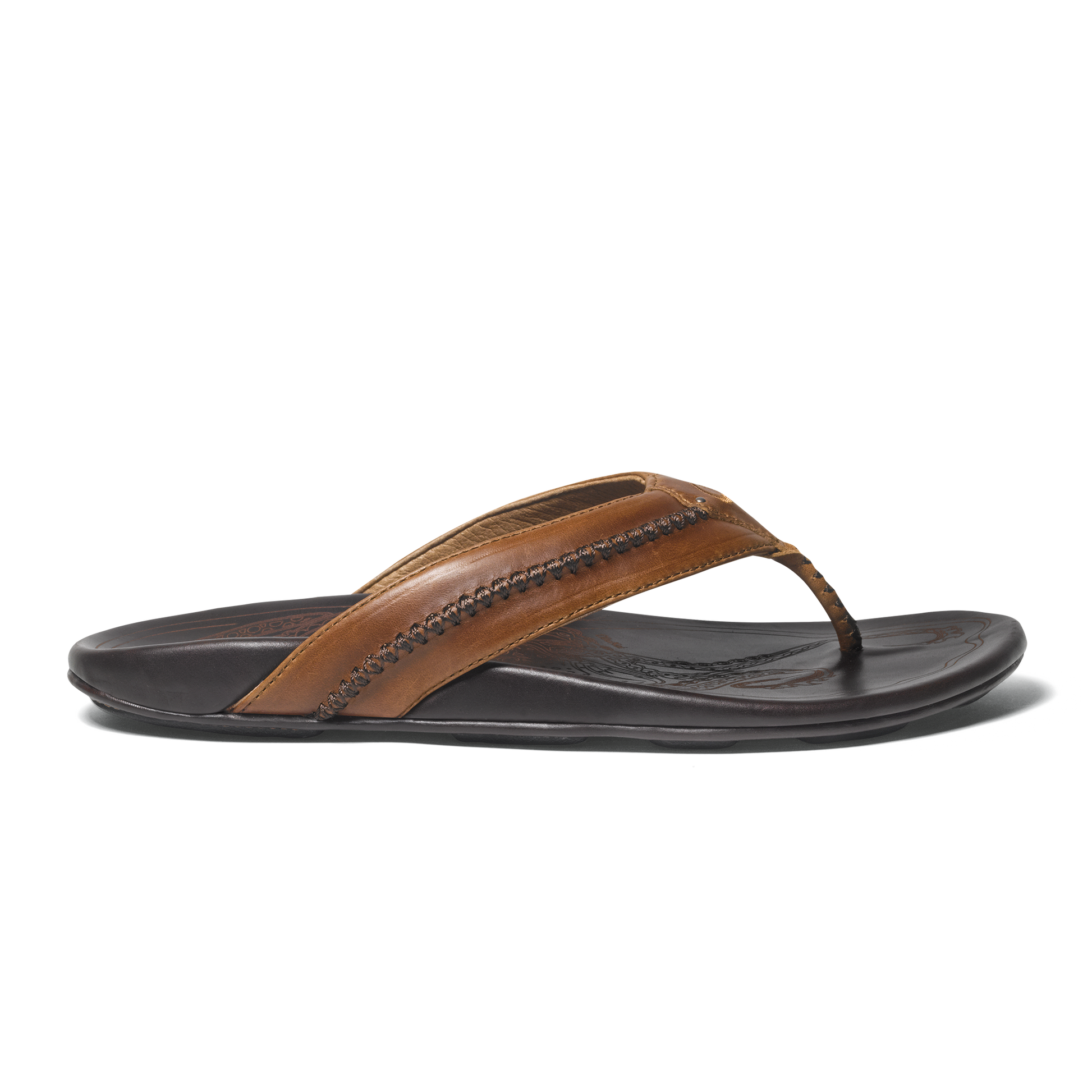 OluKai Mea Ola - Tan / Dark Java