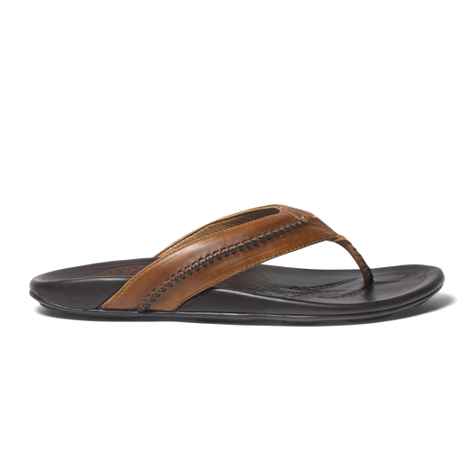 OluKai Mea Ola - Tan / Dark Java