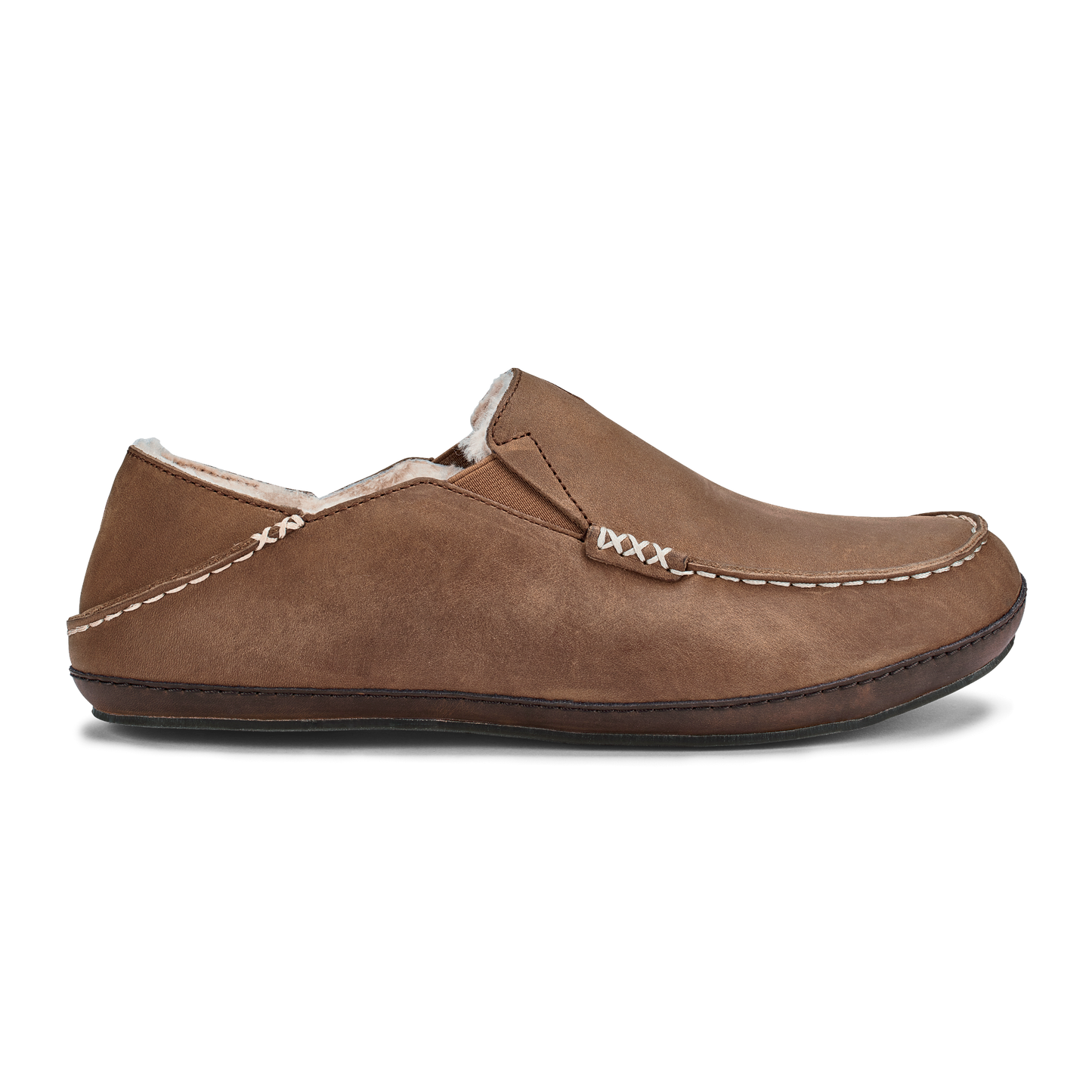 OluKai Moloā Slipper - Toffee / Dark Wood