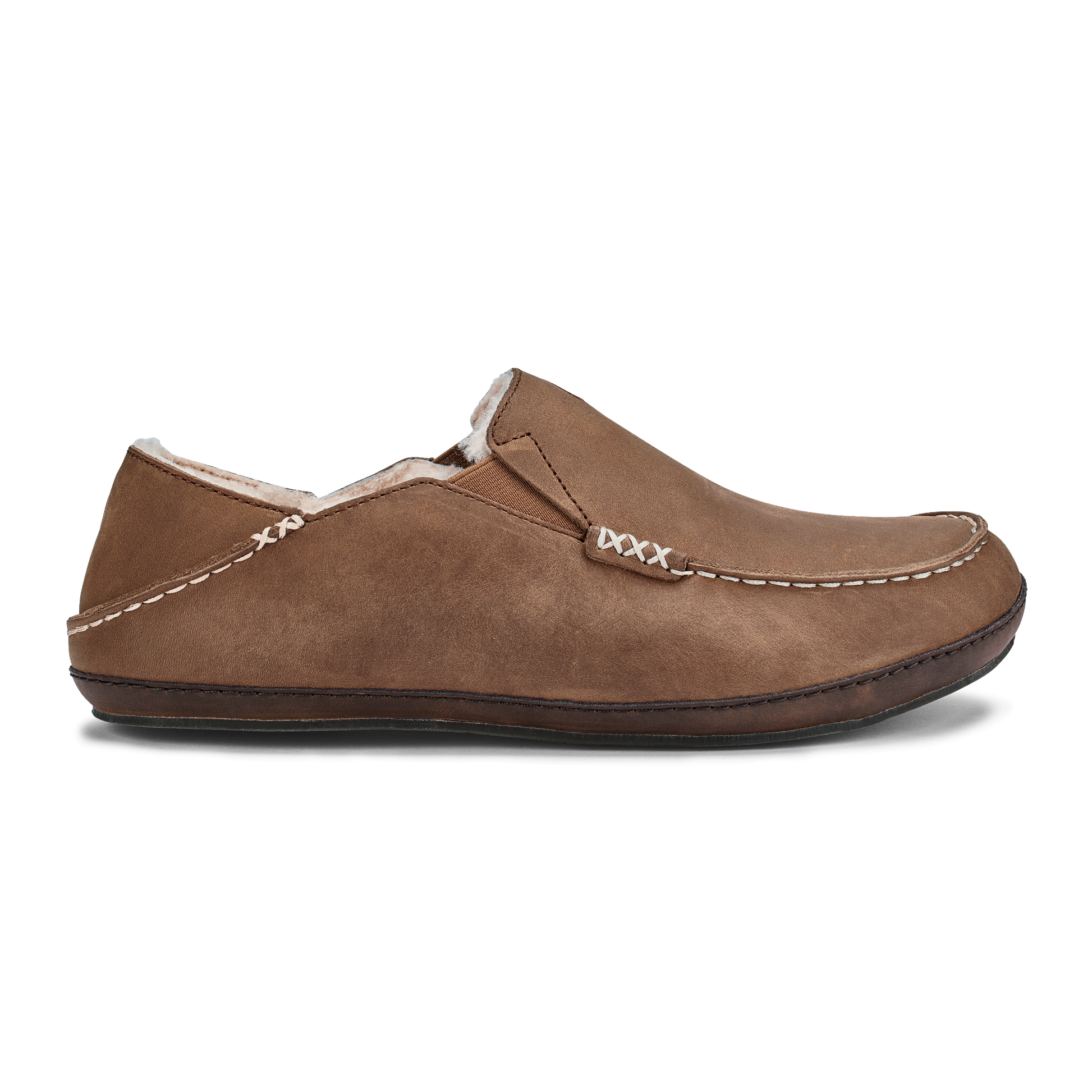 OluKai Moloā Slipper - Toffee / Dark Wood