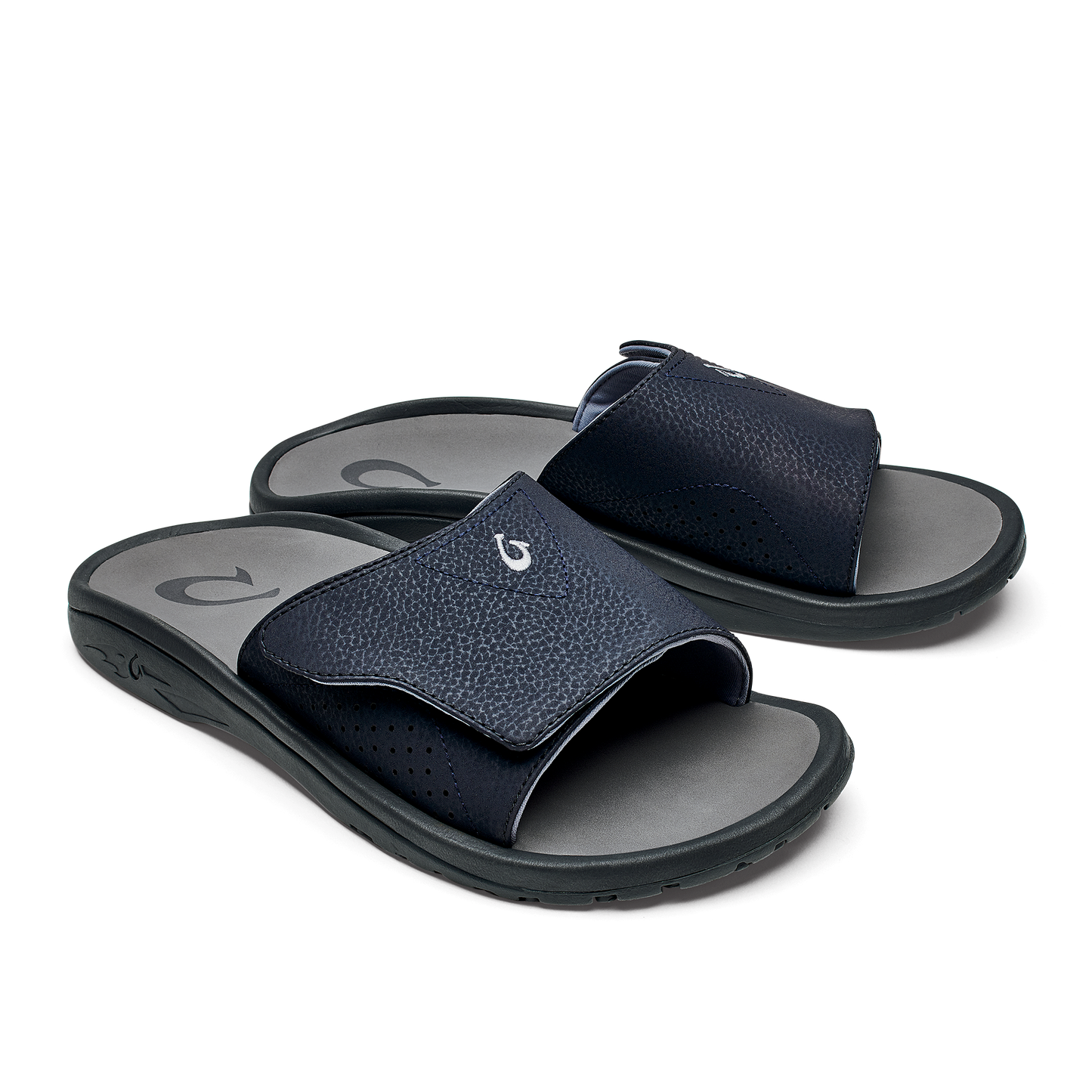 OluKai Nalu Slide - Trench Blue / Charcoal