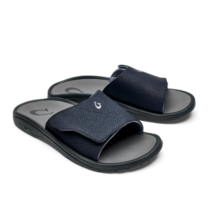 OluKai Nalu Slide - Trench Blue / Charcoal