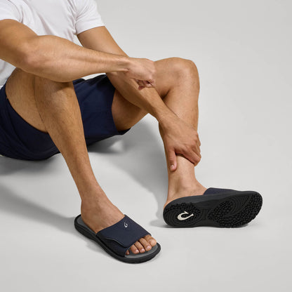 OluKai Nalu Slide - Trench Blue / Charcoal