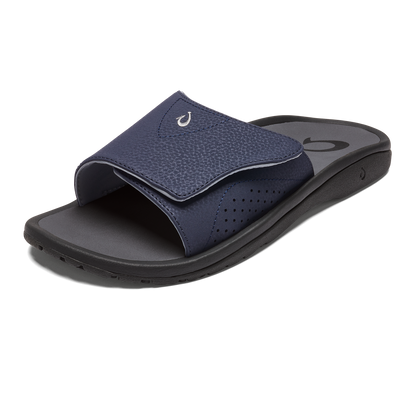 OluKai Nalu Slide - Trench Blue / Charcoal