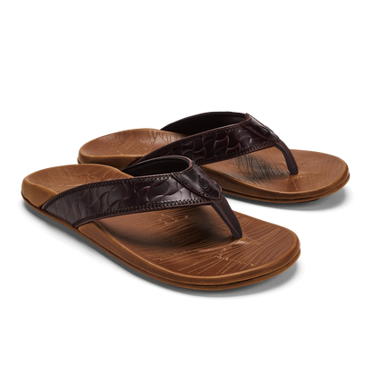 OluKai Hikianalia-Dark Java / Tan