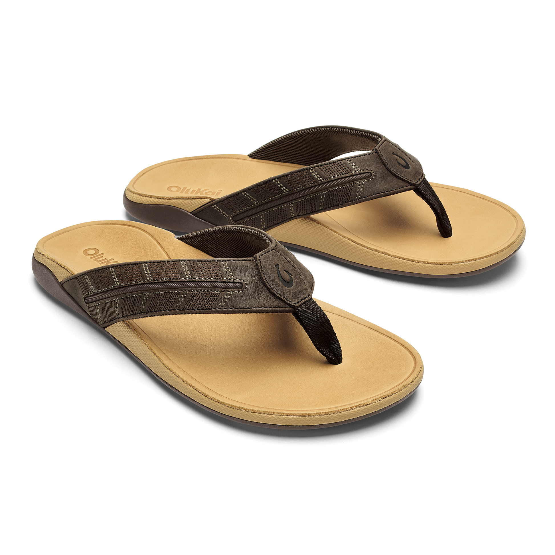 OluKai Tuahine Palm-Dk Java / Golden Sand