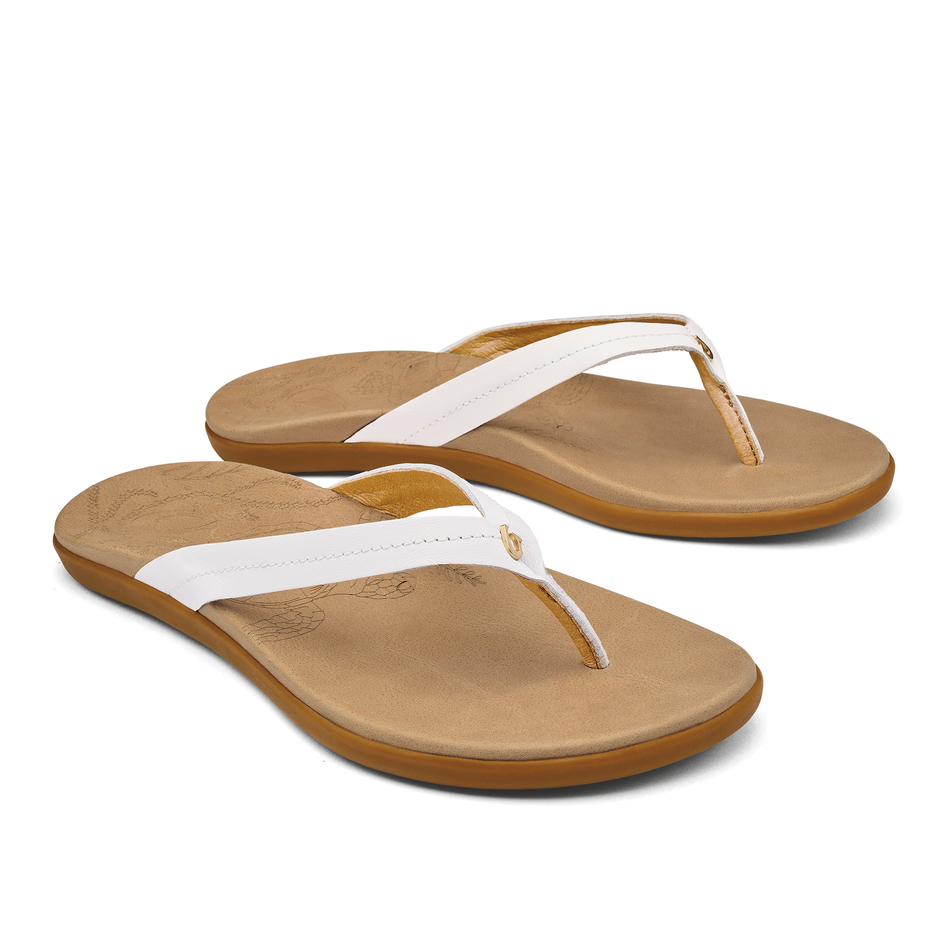 OluKai Honu - Bright White / Golden Sand