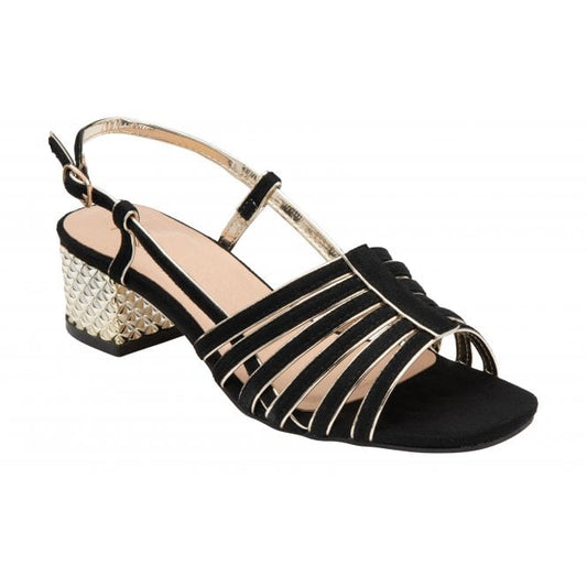  Black Cheryl Open-Toe Sandals | Lotus