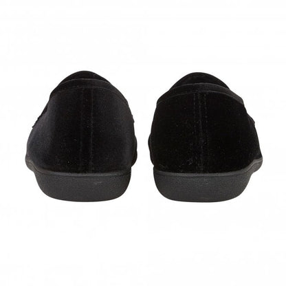  Black Clarence Velour Slippers | Lotus