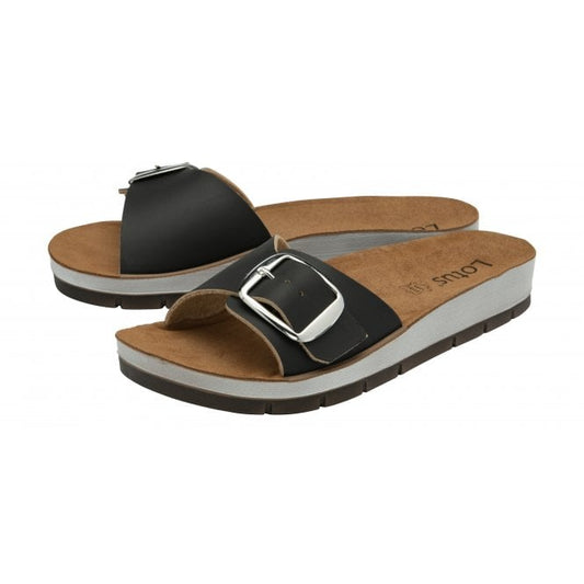  Black Dasha Open-Toe Mule Sandals | Lotus