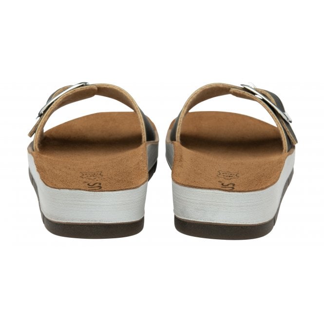  Black Dasha Open-Toe Mule Sandals | Lotus