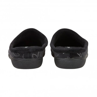  Black Elizabeth Textile Mule Slippers | Lotus
