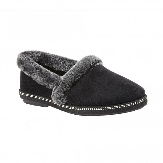  Black Greta Textile Slippers | Lotus