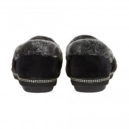  Black Greta Textile Slippers | Lotus