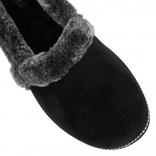  Black Greta Textile Slippers | Lotus