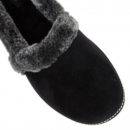  Black Greta Textile Slippers | Lotus