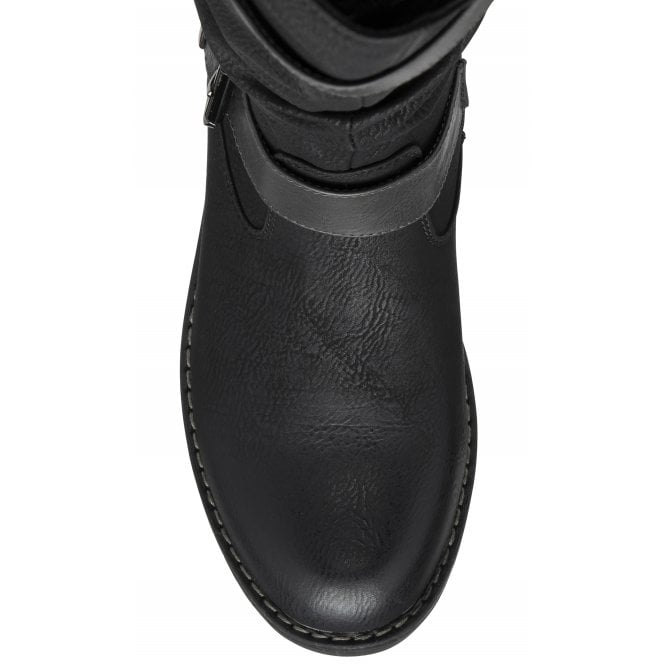  Black & Grey Robin Knee High Boots | Lotus