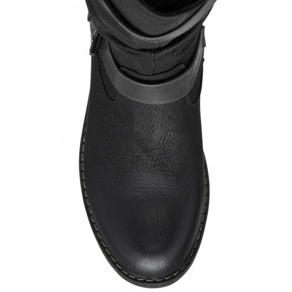  Black & Grey Robin Knee High Boots | Lotus