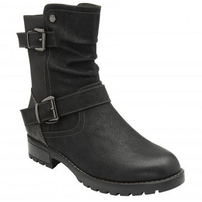  Black Jamila Zip-Up Ankle Boots | Lotus