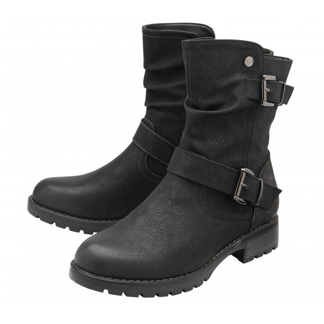  Black Jamila Zip-Up Ankle Boots | Lotus