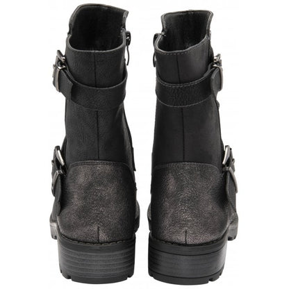  Black Jamila Zip-Up Ankle Boots | Lotus